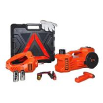 Kit 3 em 1 Macaco Hidráulico Compressor Chave Impacto Para Carro Ótimo