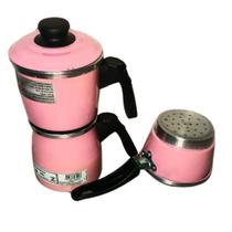 Kit 3 em 1 Multiuso Cafeteira 500ml Italiana em Alumínio 3 4 5 Xícaras + Cuscuzeiro Individual Porção Única + Fervedor P Kit 3 em 1 Multiuso Cafeteira 500ml Italiana em Alumínio 3 4 5 Xícaras + Cuscuzeiro Individual Porção Única + Fervedor P