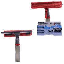 Kit 3 em 1 p/ limpeza de vidro janelas borrifa limpa seca sgt