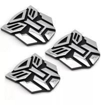 Kit 3 Emblema Adesivo Transformers Autobot Automotivo
