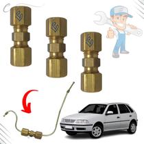 KIT 3 Emenda União Conexão Tubo Cano Freio Vw Gol Santana Saveiro