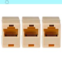 Kit 3 Emendas De Rede Rj45 Branco