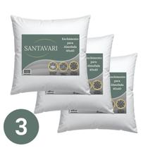 Kit 3 Enchimentos de Almofada 40x40 Fibra Siliconada com Capa TNT 40g Kit 3 Enchimentos de Almofada 40x40 Fibra Siliconada com Capa TNT 40g