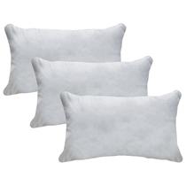 Kit 3 Enchimentos Refil Para Almofada 30x50 Fibra Siliconada