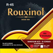 Kit 3 Encordoamento Bandolim 10 Cordas R45 Lacinho Rouxinol Kit 3 Encordoamento Bandolim 10 Cordas R45 Lacinho Rouxinol