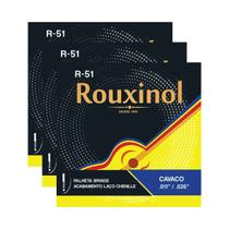 Kit 3 Encordoamento Cavaquinho R51 0.11” Rouxinol PRR51L