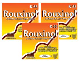Kit 3 Encordoamento Cordas Aço Viola com bolinha Rouxinol R35