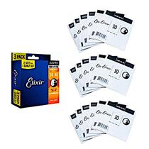 KIT 3 Encordoamento Elixir 010 guitarra pack L3P2 16542 USA