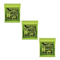 Kit 3 Encordoamento Guitarra 010 Ernie Ball Regular Slinky Níquel Kit 3 Encordoamento Guitarra 010 Ernie Ball Regular Slinky Níquel