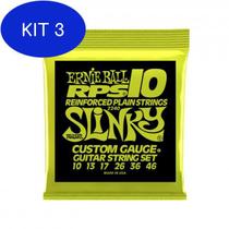 Kit 3 Encordoamento Guitarra Ernie Ball 2240 010-046 Rps-10