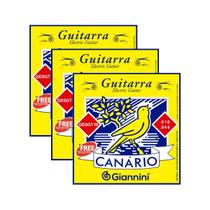 Kit 3 Encordoamento Guitarra Giannini Canário GESGT10 Aço 0.010 Kit 3 Encordoamento Guitarra Giannini Canário GESGT10 Aço 0.010