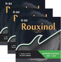 Kit 3 Encordoamento Guitarra Rouxinol 009-042 R84