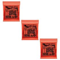 Kit 3 Encordoamento Para Guitarra 010 Slinky Níquel Ernie Ball Top Heavy Kit 3 Encordoamento Para Guitarra 010 Slinky Níquel Ernie Ball Top Heavy