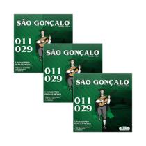 Kit 3 encordoamento sao gonçalo cavaco niquel c/ bolinha 011