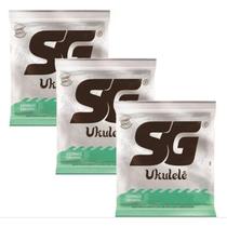 Kit 3 Encordoamento Sg Strings 026/026 Para Ukulele Soprano