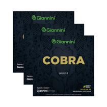 Kit 3 Encordoamento Ukulelê Giannini Cobra Concert Soprano GEUKSC Nylon