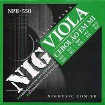 Kit 3 Encordoamento Viola Caipira Leve Cebolão Mi NIG Phosphor Bronze Bolinha NPB550