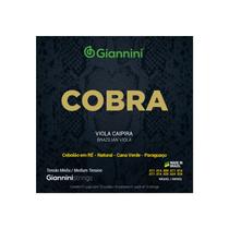 Kit 3 Encordoamento Viola Caipira Média Cebolão D Giannini Cobra Niquel Bolinha GESVNM