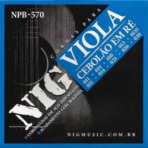 Kit 3 Encordoamento Viola Caipira Média Cebolão Ré NIG Phosphor Bronze Bolinha NPB570