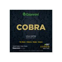 Kit 3 Encordoamento Viola Caipira Pesada Giannini Cobra Niquel Bolinha GESVNP