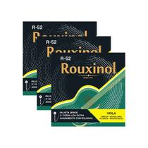 Kit 3 Encordoamento Viola Caipira Tensão Média Aço R52 Rouxinol PRR52L