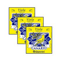 Kit 3 Encordoamento Viola Giannini Canário Cobre Prateado GESVBM Média