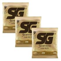 Kit 3 Encordoamento Violão Aço 009 Sg 85/15 Bronze Kit 3 Encordoamento Violão Aço 009 Sg 85/15 Bronze