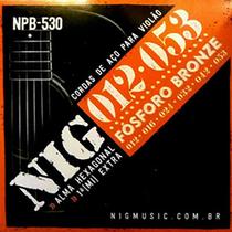 Kit 3 Encordoamento Violão Aço 012 NIG Phosphor Bronze NPB530