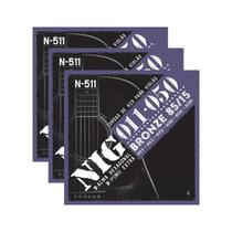 Kit 3 Encordoamento Violão Aço Folk Bronze Nig N-511 .011" PRN511L Kit 3 Encordoamento Violão Aço Folk Bronze Nig N-511 .011" PRN511L