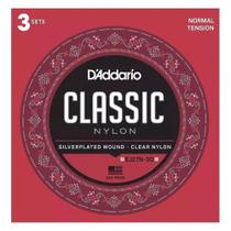 Kit 3 Encordoamento Violão Nylon 029 Tensão Leve D'addario EJ27N-3D 03 Jg De Corda - D'Addario