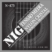 Kit 3 Encordoamento Violão Nylon Nig Cristal Tensão Média N475