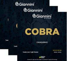 Kit 3 Encordoamentos Cavaquinho Cobra Niquel GESCL