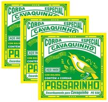 Kit 3 Encordoamentos Cavaquinho Passarinho PE930 Kit 3 Encordoamentos Cavaquinho Passarinho PE930