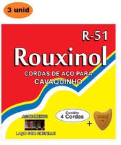 Kit 3 Encordoamentos Cordas Cavaquinho /Cavaco Rouxinol R-51