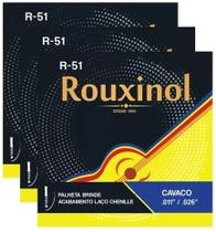 Kit 3 Encordoamentos Cordas Cavaquinho Cavaco Rouxinol R51