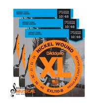 Kit 3 Encordoamentos Daddario 010 Guitarra Exl110-b Original C/nf Kit 3 Encordoamentos Daddario 010 Guitarra Exl110-b Original C/nf