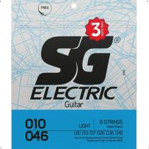 Kit 3 Encordoamentos Guitarra 010 Sg Jogo De Cordas Niquel Kit 3 Encordoamentos Guitarra 010 Sg Jogo De Cordas Niquel