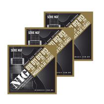 Kit 3 Encordoamentos Guitarra NIG .011/.050 Flat NGF-811 Kit 3 Encordoamentos Guitarra NIG .011/.050 Flat NGF-811