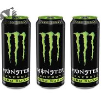 Kit 3 Energético Monster Energy Tradicional Zero Sugar Sem Açúcar 473ml Kit 3 Energético Monster Energy Tradicional Zero Sugar Sem Açúcar 473ml