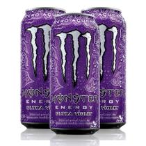 Kit 3 Energético Monster Energy Ultra Violet 473ml