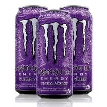 Kit 3 Energético Monster Energy Ultra Violet 473ml Kit 3 Energético Monster Energy Ultra Violet 473ml