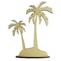 Kit 3 Enfeite de Mesa Festa Coqueiro M 25x20 MDF 9mm Madeira