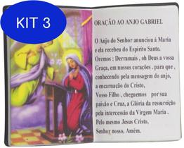 Kit 3 Enfeite Decorativo Resina Livro Arcanjo Gabriel