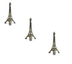 Kit 3 Enfeite Ornamental Miniatura Torre Eiffel Paris 18cm Kit 3 Enfeite Ornamental Miniatura Torre Eiffel Paris 18cm