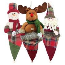 Kit 3 Enfeites Árvore Natal Noel Rena Boneco Neve Natalino Kit 3 Enfeites Árvore Natal Noel Rena Boneco Neve Natalino