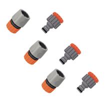 Kit 3 engate rapido tramontina e 3 bico de torneira para mangueira de jardim 6 peças Kit 3 engate rapido tramontina e 3 bico de torneira para mangueira de jardim 6 peças