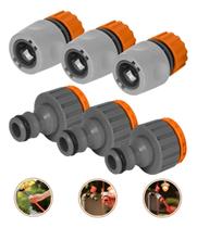 Kit 3 Engates Rápido + 3 Bico Torneira Adaptador 1/2 Ou 3/4