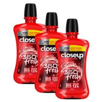Kit 3 Enxaguante Bucal Closeup Red Hot Proteção 360 Fresh Zero Álcool Leve 500ml Pague 350ml Kit 3 Enxaguante Bucal Closeup Red Hot Proteção 360 Fresh Zero Álcool Leve 500ml Pague 350ml
