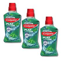 Kit 3 Enxaguante Bucal Colgate Plax Fresh Mint Sem Álcool 250ml