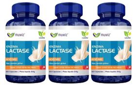Kit 3 Enzima Lactase 60 Cáps 400mg